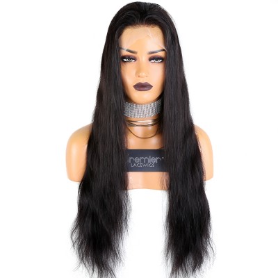 Ready to Ship virgin indian remy human hair no strap no combs transparent full lace wig