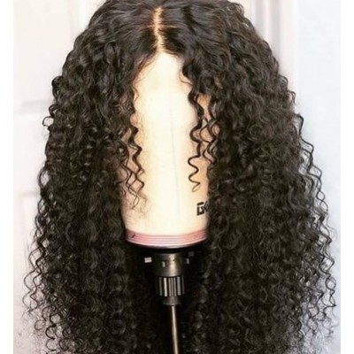 Natural Beautiful Curly Cuticle Aligned Hair Indian Remy Human Hair Full Lace Wigs with Baby Hair